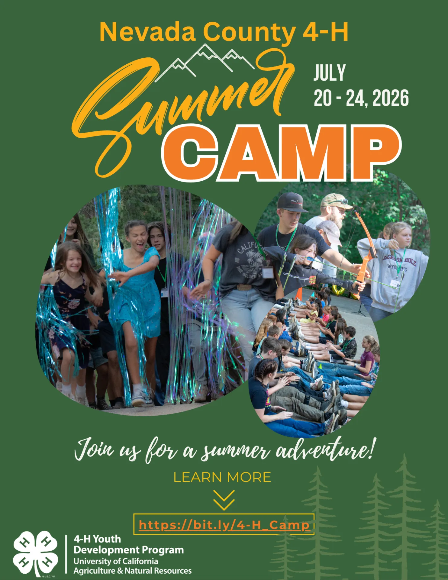 4-H Summer Cap is fun! Learn more about Nevada County 4-H Summer Camp here.