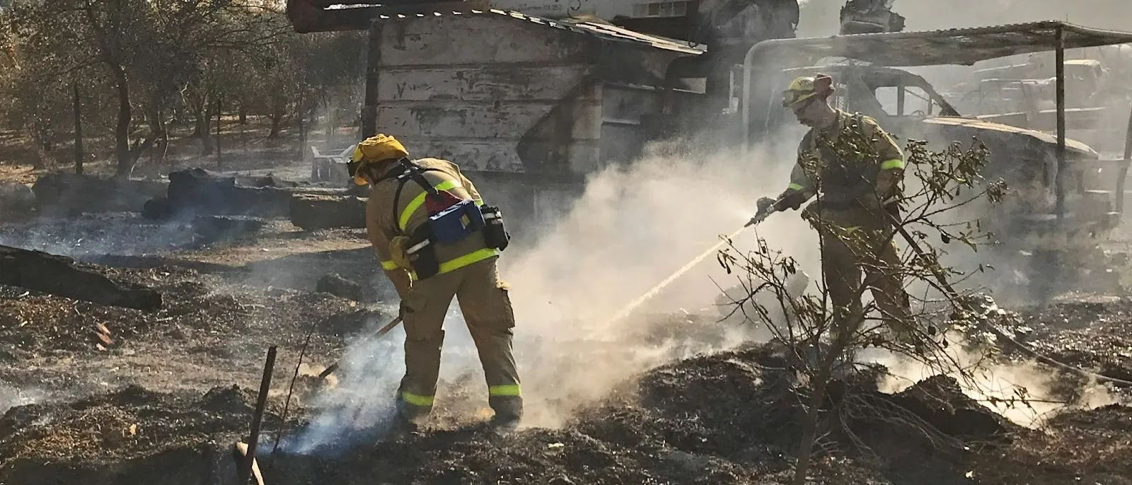 Firefighters on the 2019 Kincade Fire in northern California. Photo by Faith Kearns
