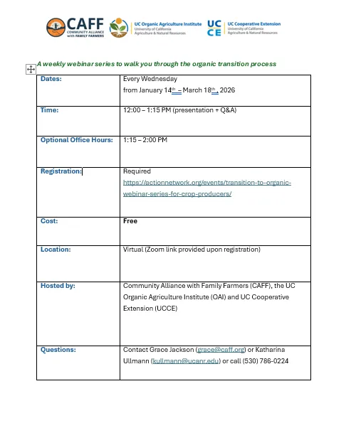 organic webinar series Jan-Mar 26