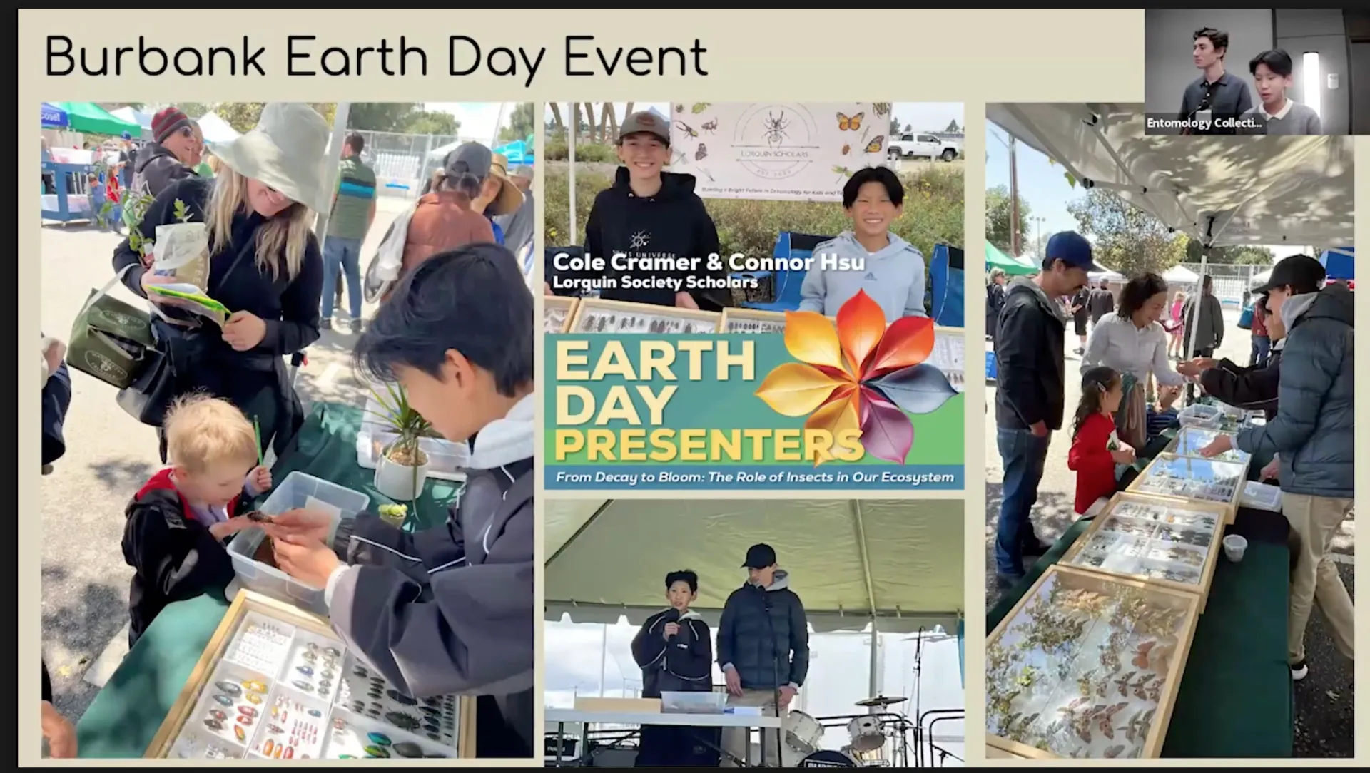 A slide presented by Cole Kramer and Connor Hsu at the Entomological Collections Network meeting.