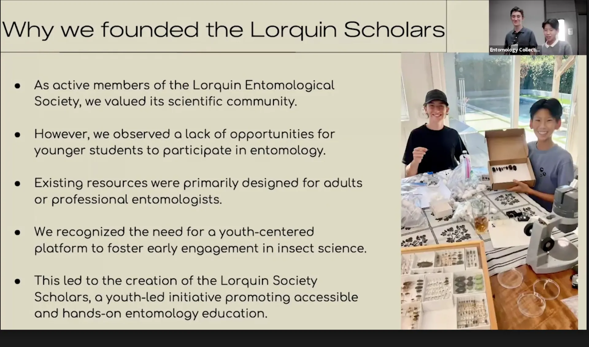 Why We Founded the Lorquin Scholars
