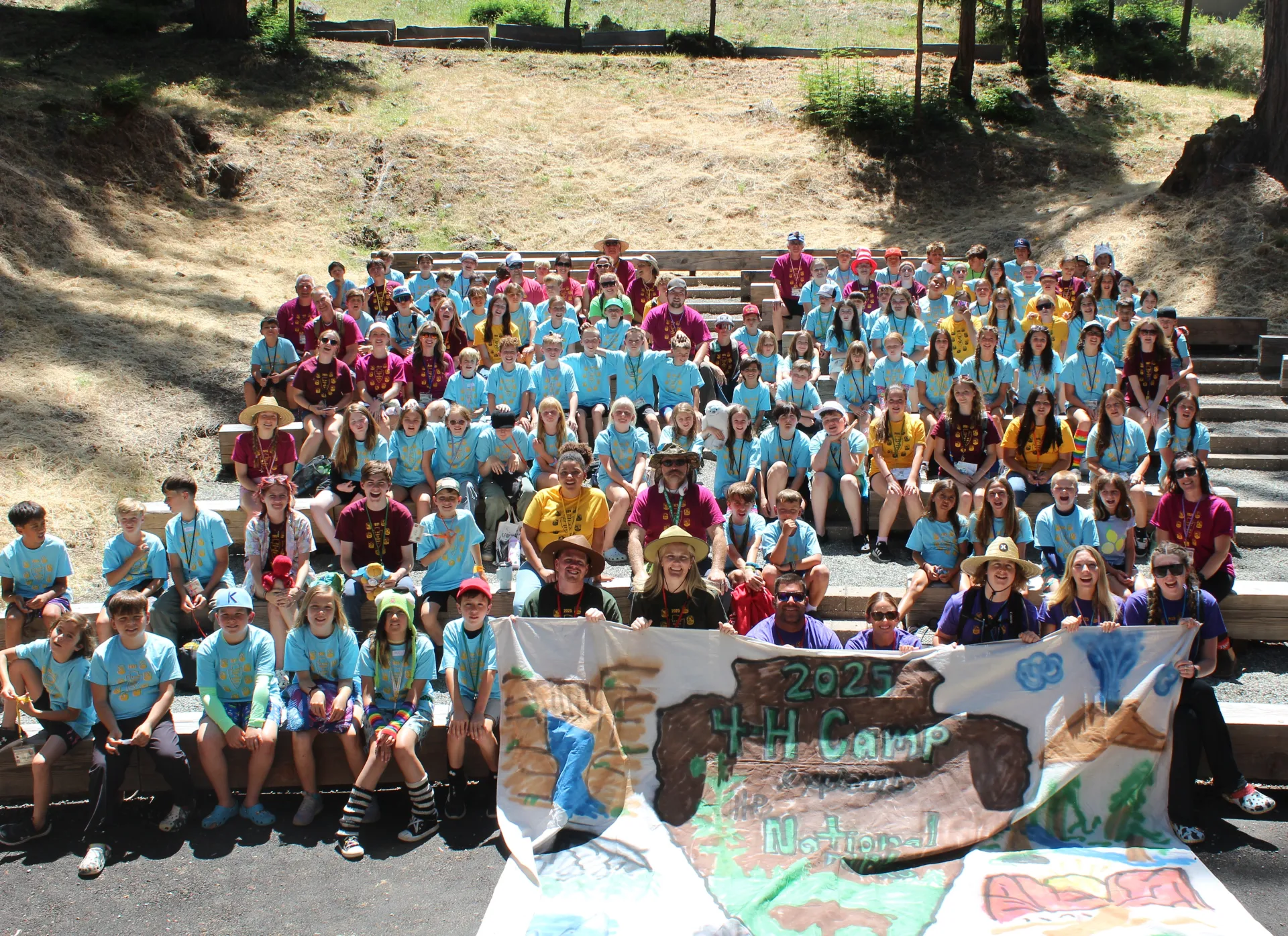 Group photo of 4-H Summer Camp participants.