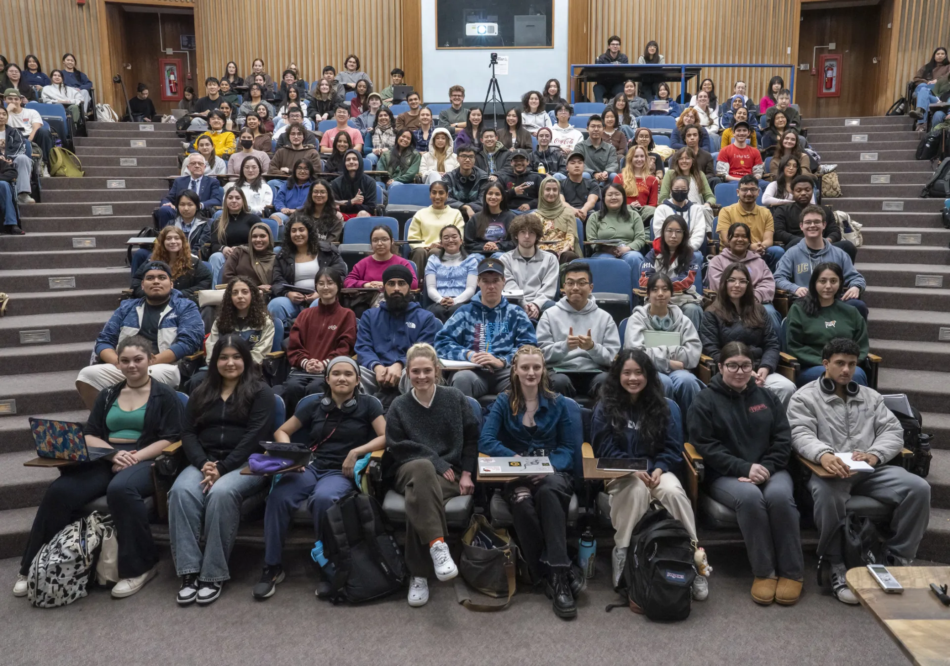 Some of the students in UC Davis Distinguished Professor Walter Leal's class. (UC Davis Photo by TJ Usher)