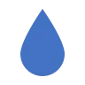 Digital icon of a blue water drop