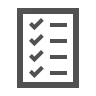 Digital icon of a checklist