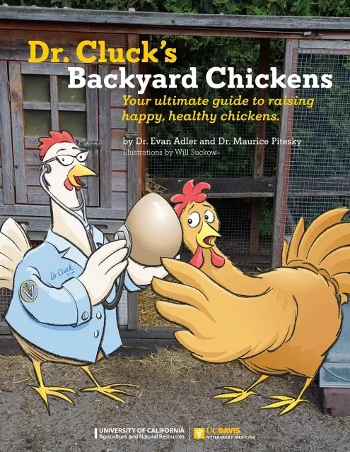 Portada del libro con el dibujo de una gallina blanca y otra cafe.