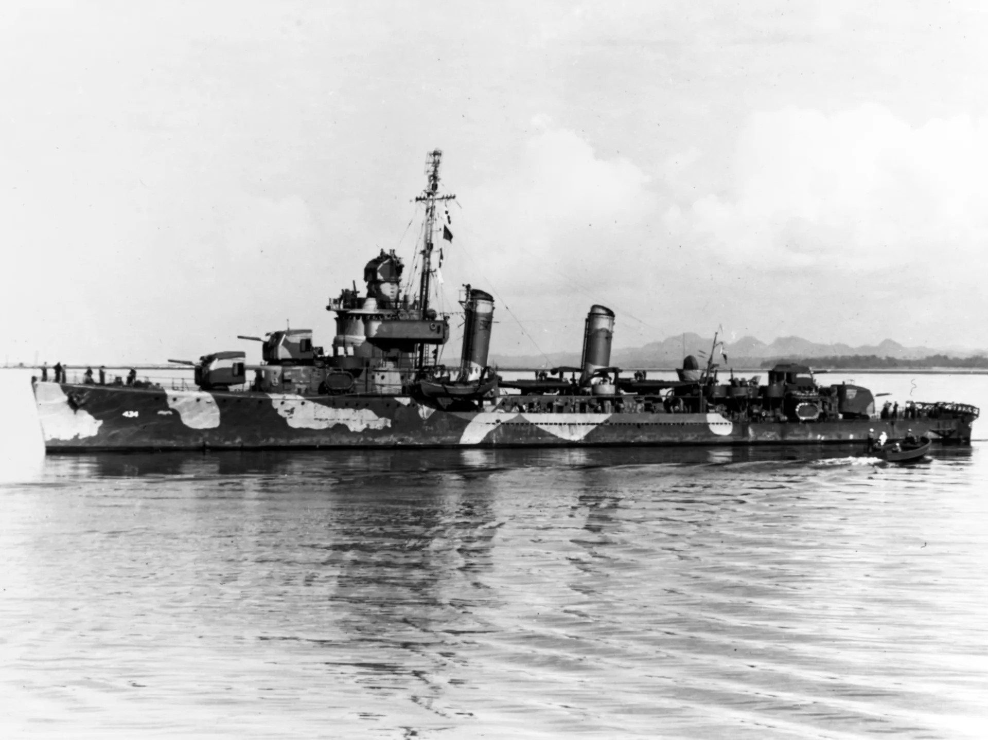 The U.S. Navy destroyer USS Meredith (DD-434) at Suva, Fiji Islands, on 23 June 1942.