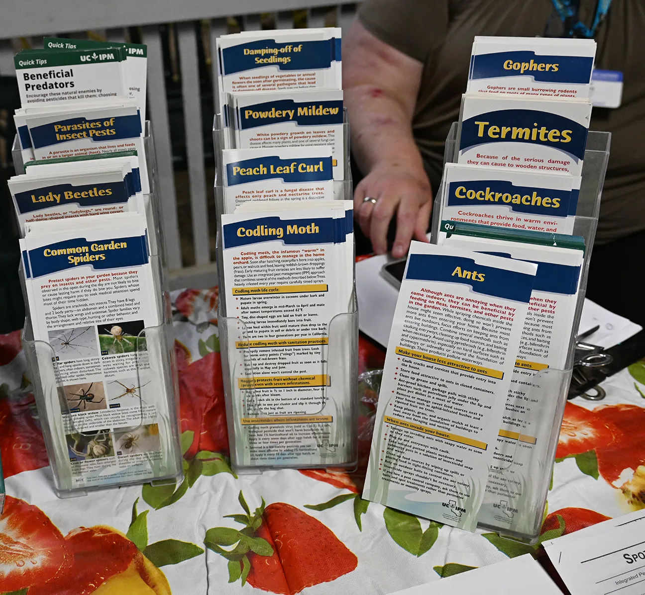 Brochures at the UC Master Gardener Program at the Dixon May Fair.