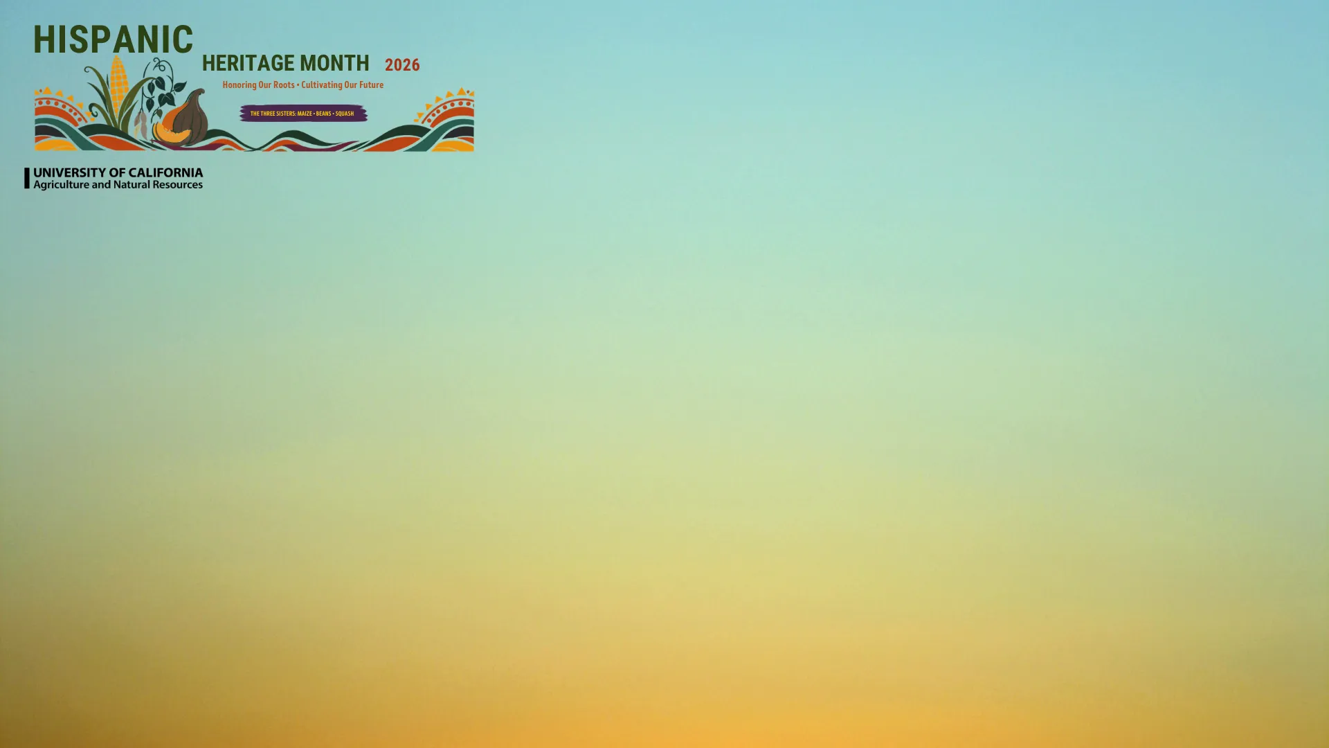 Hispamoc Heritage Month 26 background - green and gold tones