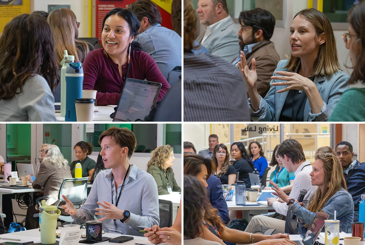 Profile pictures of participants in discussions and comments as part of workshop questions and answers. 