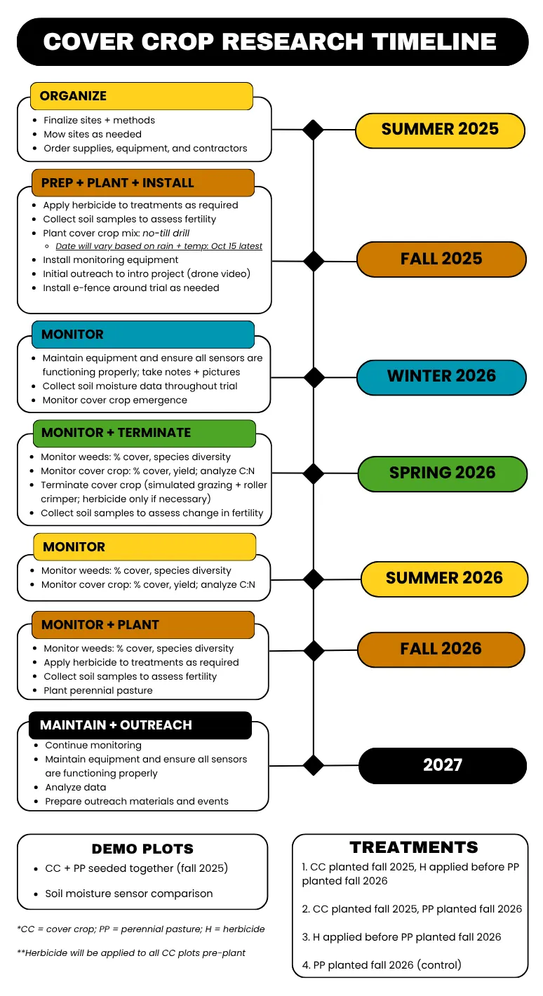 Research timeline infographic