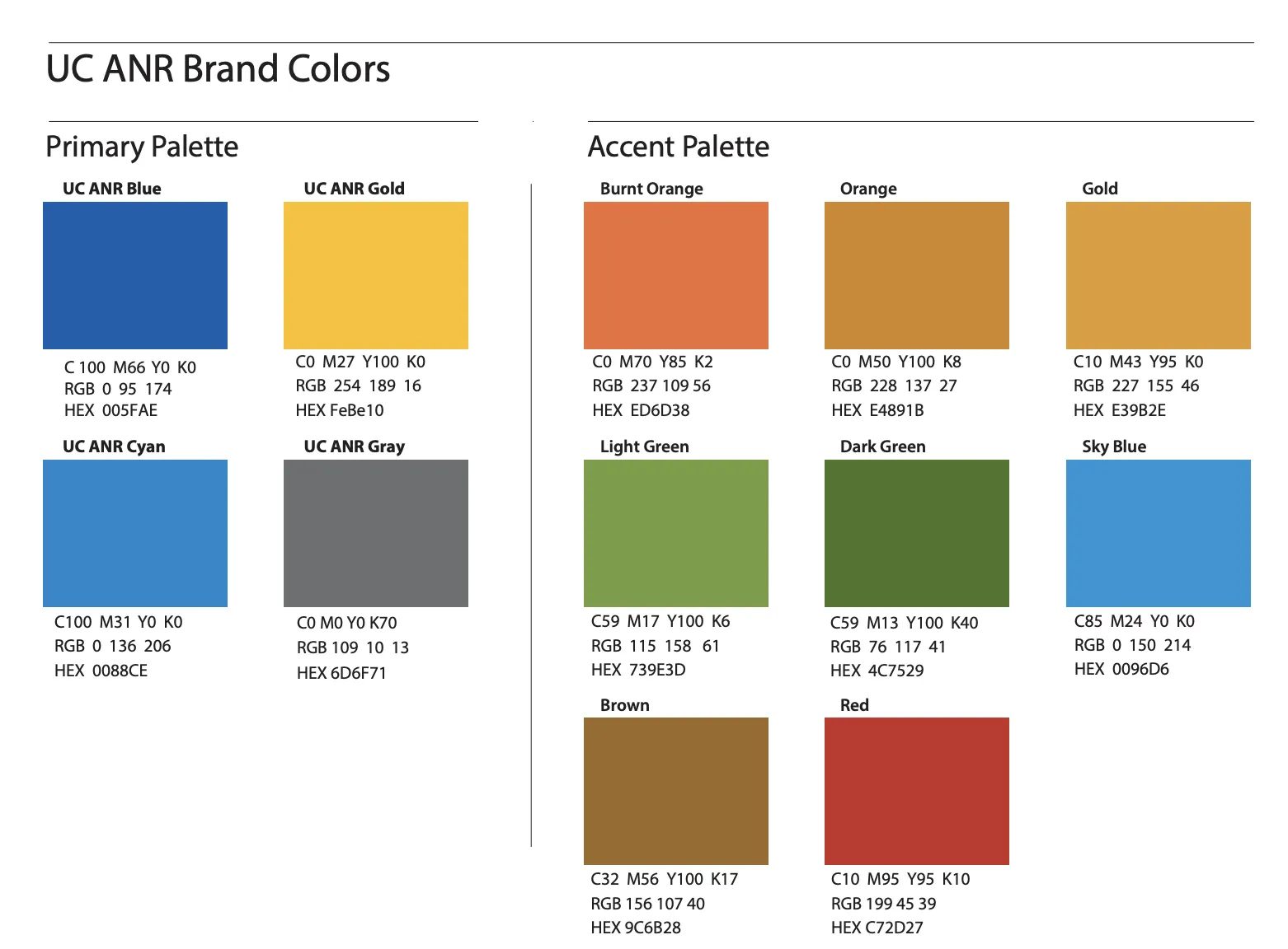 Brand color palette
