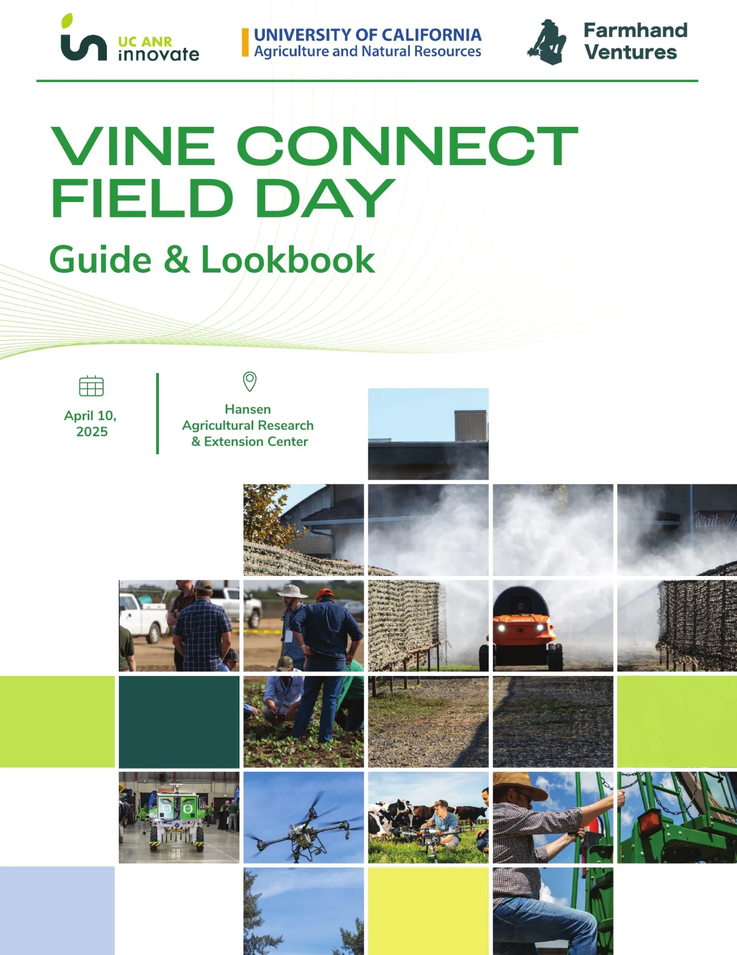 Cover of the 2025 VINE Connect Field Day Guide and Lookbook for Hansen Agricultural Research and Extension Center.