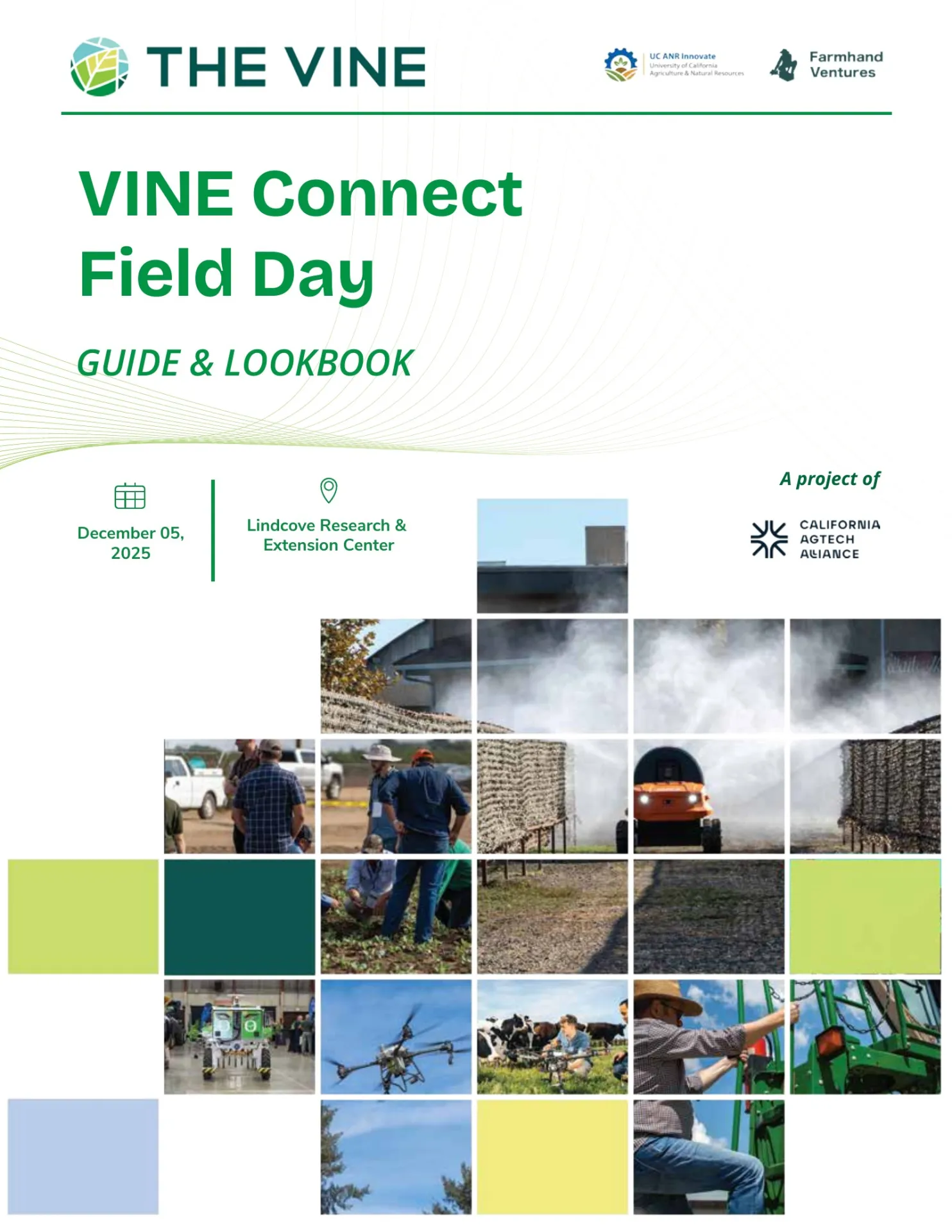 Cover of the 2025 VINE Connect Field Day Guide and Lookbook for Lindcove Research and Extension Center.