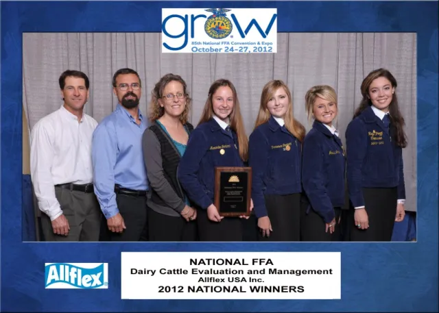 FFA Dairy Cattle winners 2012
