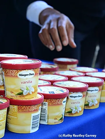 Häagen-Dazs ice cream was a popular treat. (Photo by Kathy Keatley Garvey)