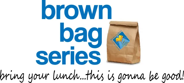Brown lunch bag with the UC Master Gardener Logo on it. Text overlay reads: 
