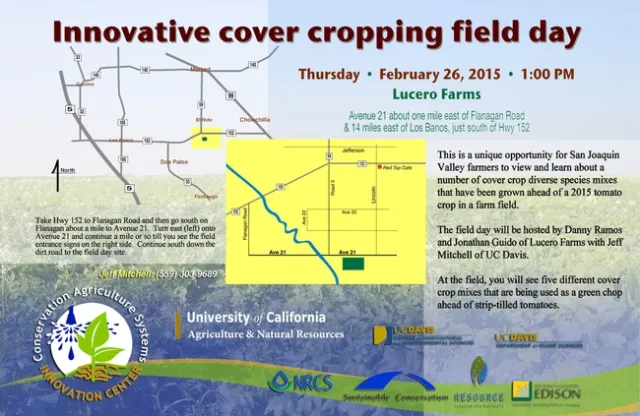 Map of location: Lucero Farms, Avenue 21 about one mile east of Flanagan Road & 14 miles east of Los Banos, just south of Hwy 152.