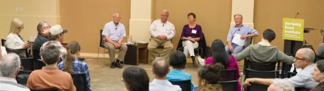 Audience at panel discussion of farming practices related to drought. Photo by Jonathan Fong.