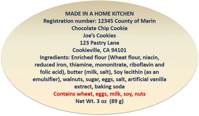 Cottage Food label