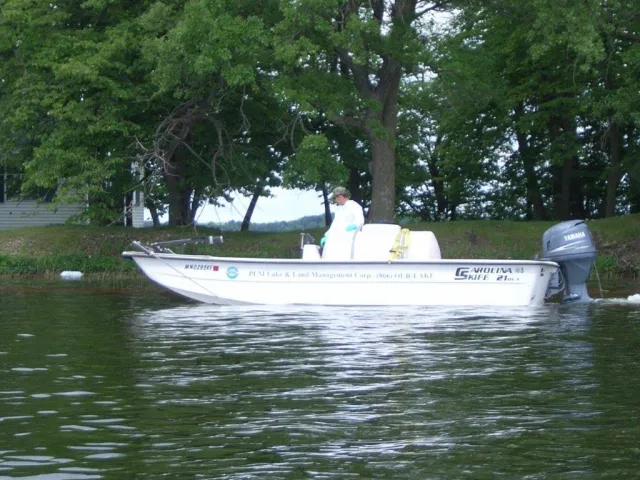 Submersed herbicide injection in a Minnesota lake