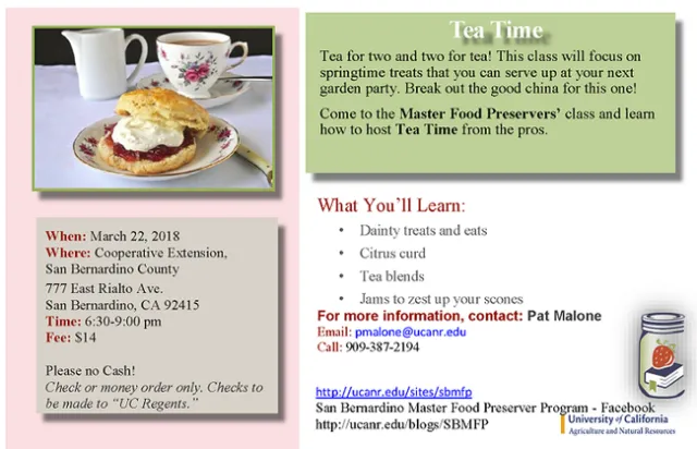 Tea time march 2018