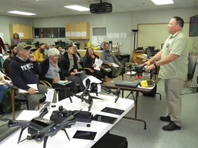 Sean Hogan explains drone equipment