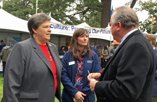 Senator Bill Dodd and Humiston discussed the 2018 California Economic Summit that will be held in Santa Rosa in November.