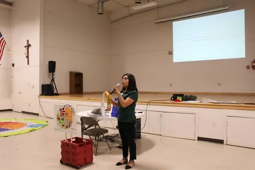 Elizabeth Lopez presenting at the training