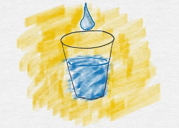 Water is a big issue in California. Artwork by B. Hihara.