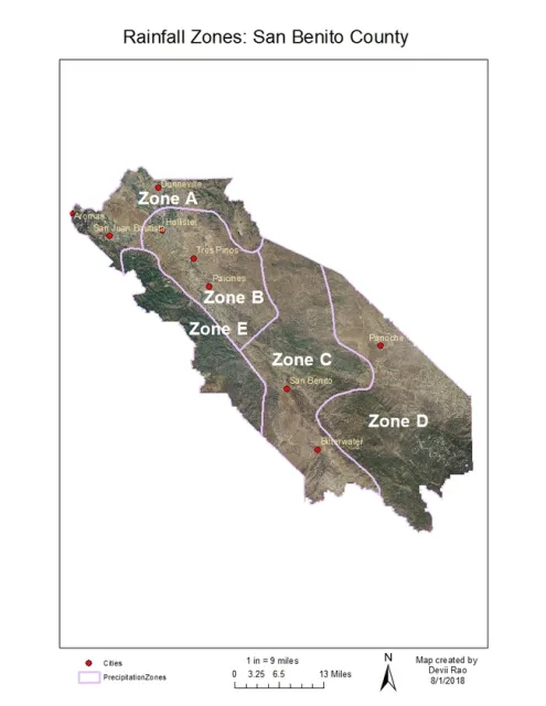 SanBenitoPrecipZones
