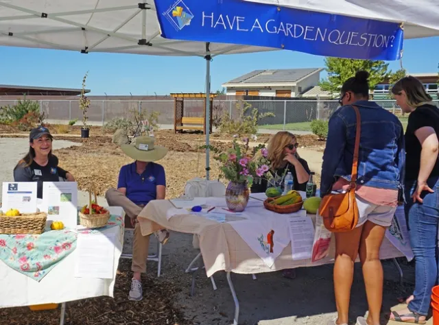 UC Master Gardener volunteers answered garden questions in their four-acre demonstration garden.