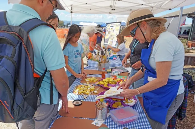 Master Gardeners offered a learning activity to youth visiting the event.