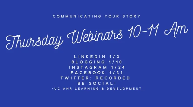 Communicating story webinars