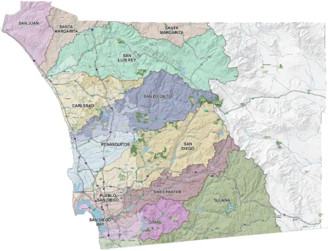 San Diego Watershed Map