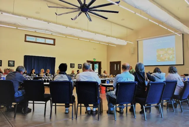 The Rod Shippey Hall can accommodate up to 210 attendees