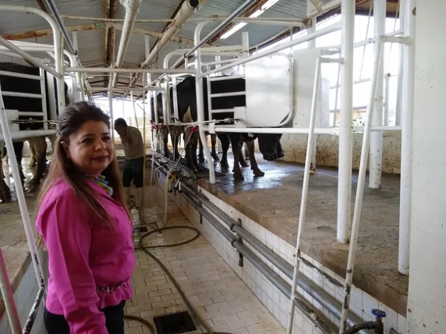 Director Christina shows off the double-4 herringbone parlor at UABC