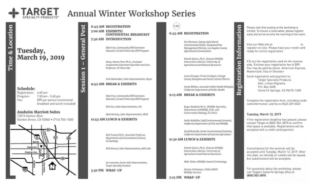 VPCTargetWinterWorkshop - Anaheim