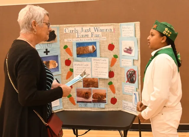 From cavies to chocoflan: At the 2018 Solano County 4-H Project Skills Day, Celeste Harrison won a showmanship award for her cavies (guinea pig) project: