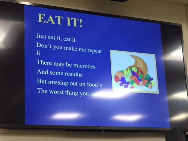 A peek at the lyrics to one of Carl's parodies (Michael Jackson's 'Beat it)