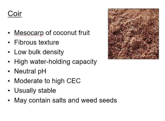 Fig 4. Coir properties