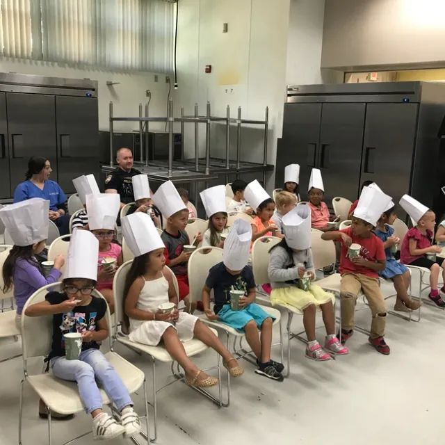 Week 5 preschoolers taste chicken soup in the testing kitchen