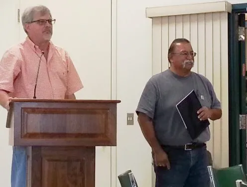 Rudy Gonzales, being thanked for his 29 years of service.