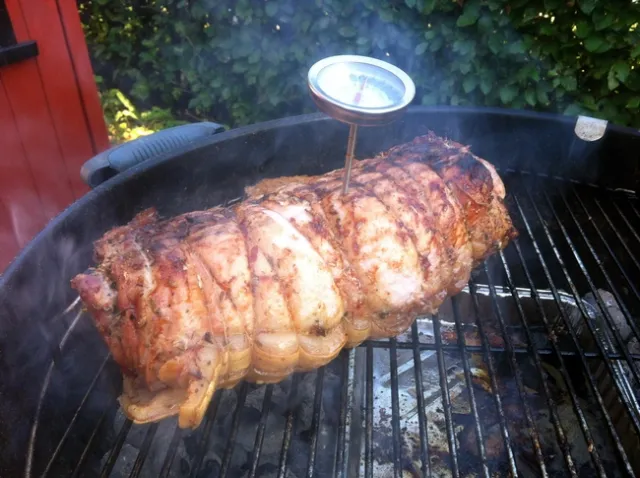 Check the temperature of meat cooked on the barbecue to make sure it has reached a safe temperature. (Photo: Wikimedia Commons)