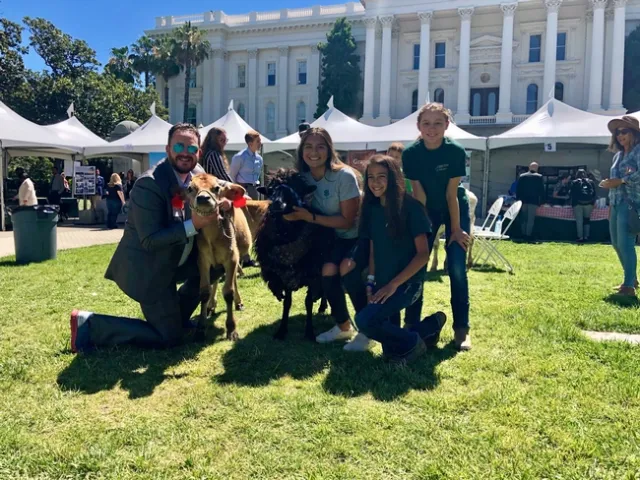 Assemblymember Devon Mathis of Visalia welcomed the Esparto/Capay Valley 4-H Club members and their livestock.