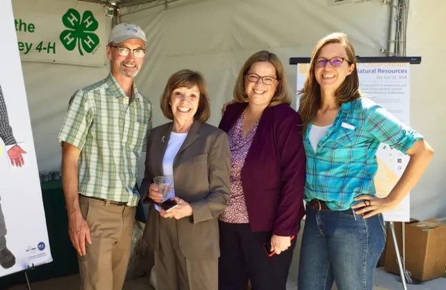 “We love Cooperative Extension!” CDFA Secretary Karen Ross exclaimed when she saw Jim Farrar and Katherine Jarvis-Shean talking with Jenny Lester Moffitt, CDFA undersecretary.