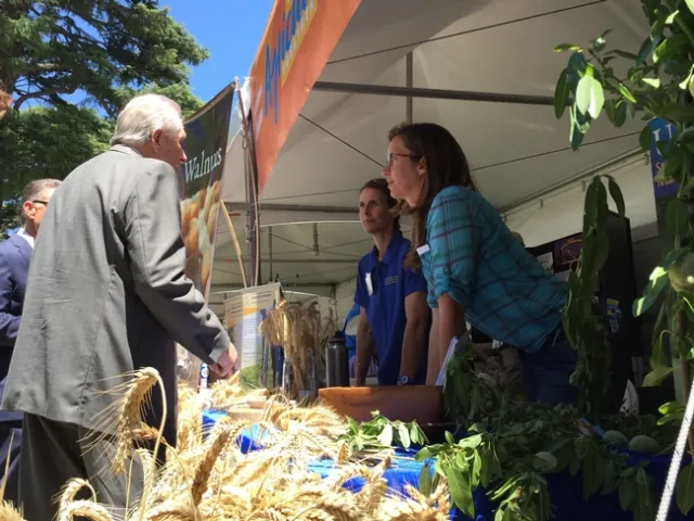State senator Jim Nielsen of Tehama greeted Leinfelder-Miles and Jarvis-Shean.