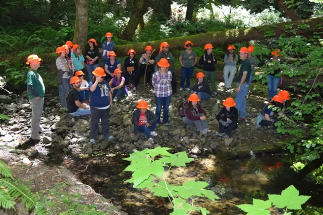 School teachers visit a forest as part of the Forestry Institute for Teachers training. (Photo: Forestryinstitute.org)