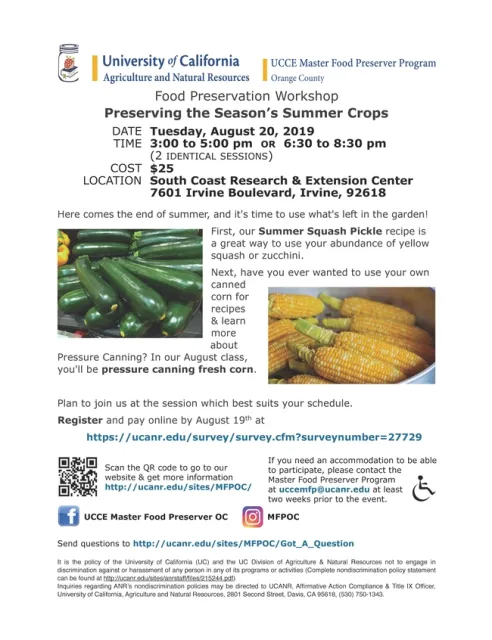Preserving the Season's Summer Crops