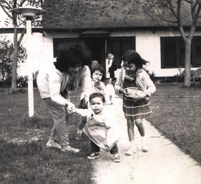 In this childhood photo, Elvira holds the hand of her mother, Lilia Galvan of Dixon. Elvira's siblings Virginia